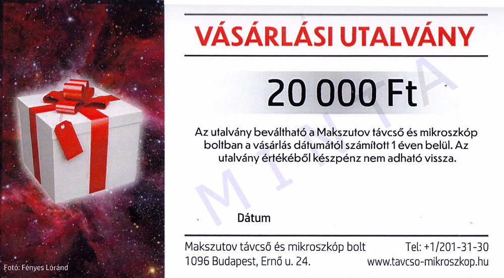 Vásárlási utalvány 20 000 Ft értékben Vásárlási utalvány 20 000 Ft értékben